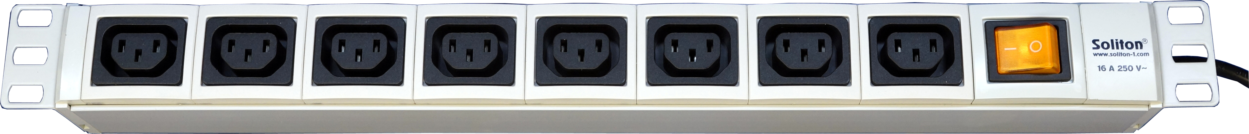Вертикальный PDU, S-8 IEC320C13, 10 Schuko, IEC C13, IEC C19, 16A, ввод IEC C14, дополнительное фото