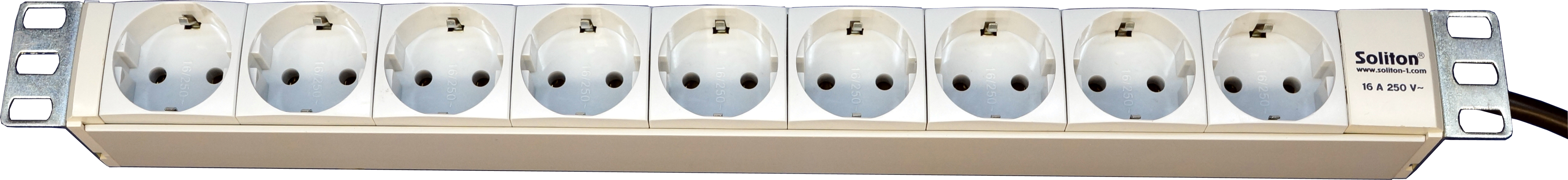 Вертикальный PDU, S-9, 9 Schuko, 16A, ввод Schuko, дополнительное фото