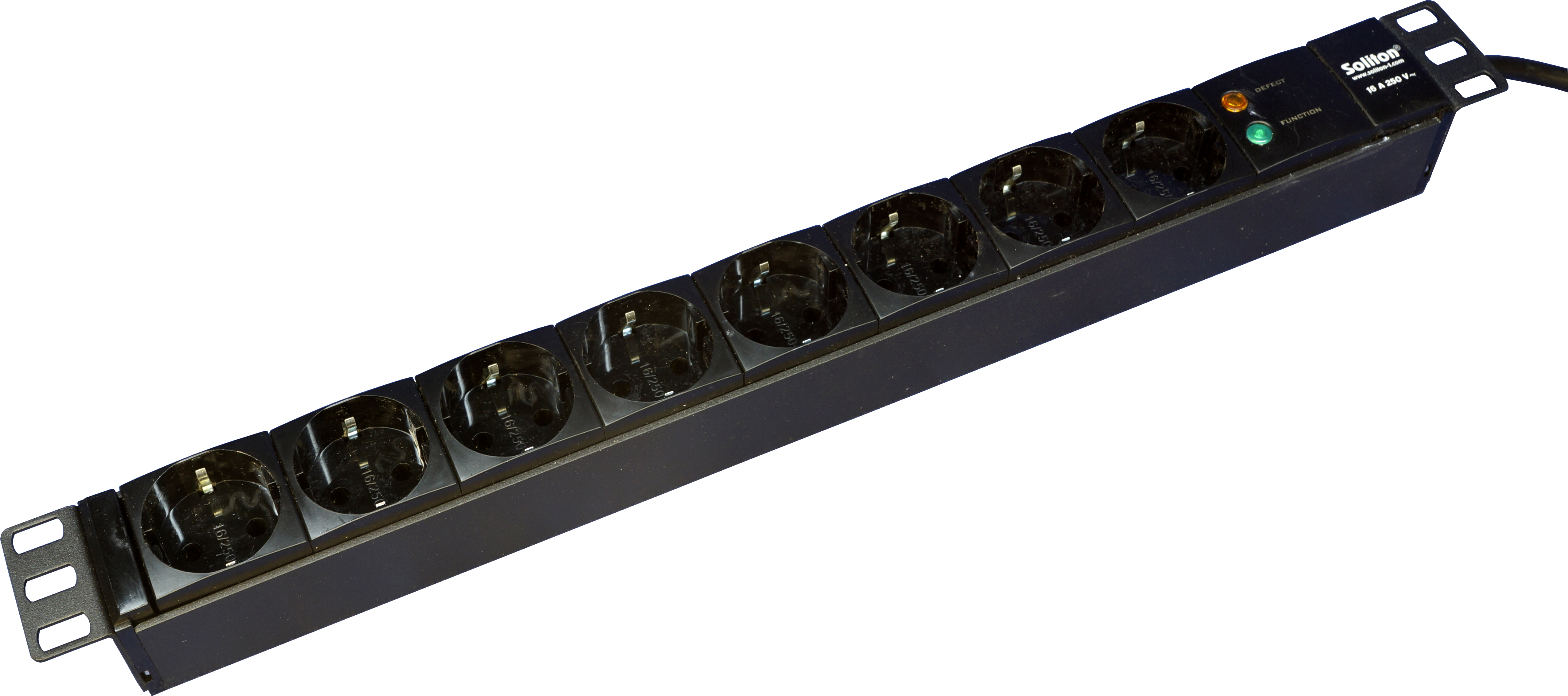 Вертикальный PDU, SP-8, 8 Schuko, 16A, ввод Schuko, с УЗИП, дополнительное фото