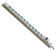 Вертикальный PDU, S-12 AB, 12 Schuko, 16A, ввод Schuko, S-12 AB