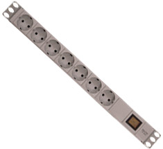 Вертикальный PDU, S-7, 7 Schuko, 10A, ввод IEC C14, S-7