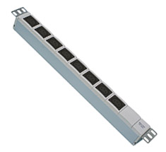 Блок розеток 19” 1U, S-PDU-8IEC320C13 4.4kWt, 8 IEC C13, IEC C19, 16A, с УЗИП, S-PDU-8IEC320C13 4.4kWt
