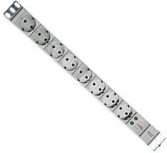 Вертикальный PDU, SP-8, 8 Schuko, 16A, ввод Schuko, с УЗИП, SP-8